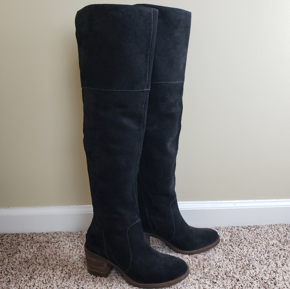 Lucky Brand Shoes - Lucky Brand Black Suede knee high boots 6